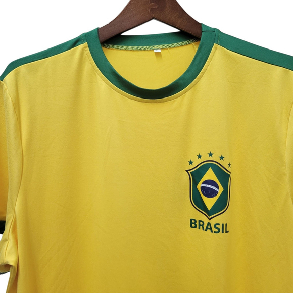 Brazil National Team Home Unisex Crewneck Soccer Jersey #7 Excellent Condition - Picture 5 of 6